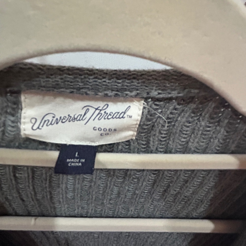 Universal Thread Gray Ribbed Open Front Cardigan … - image 5